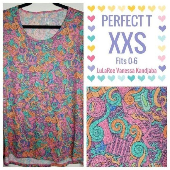 LuLaRoe Perfect T XXS Nautical Anchor NEW - Picture 1 of 1